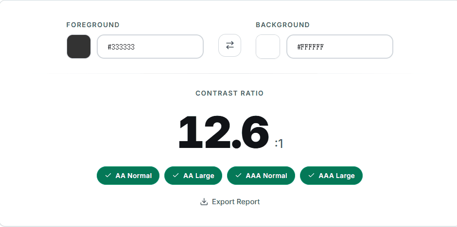 Real-Time WCAG Contrast Checker
